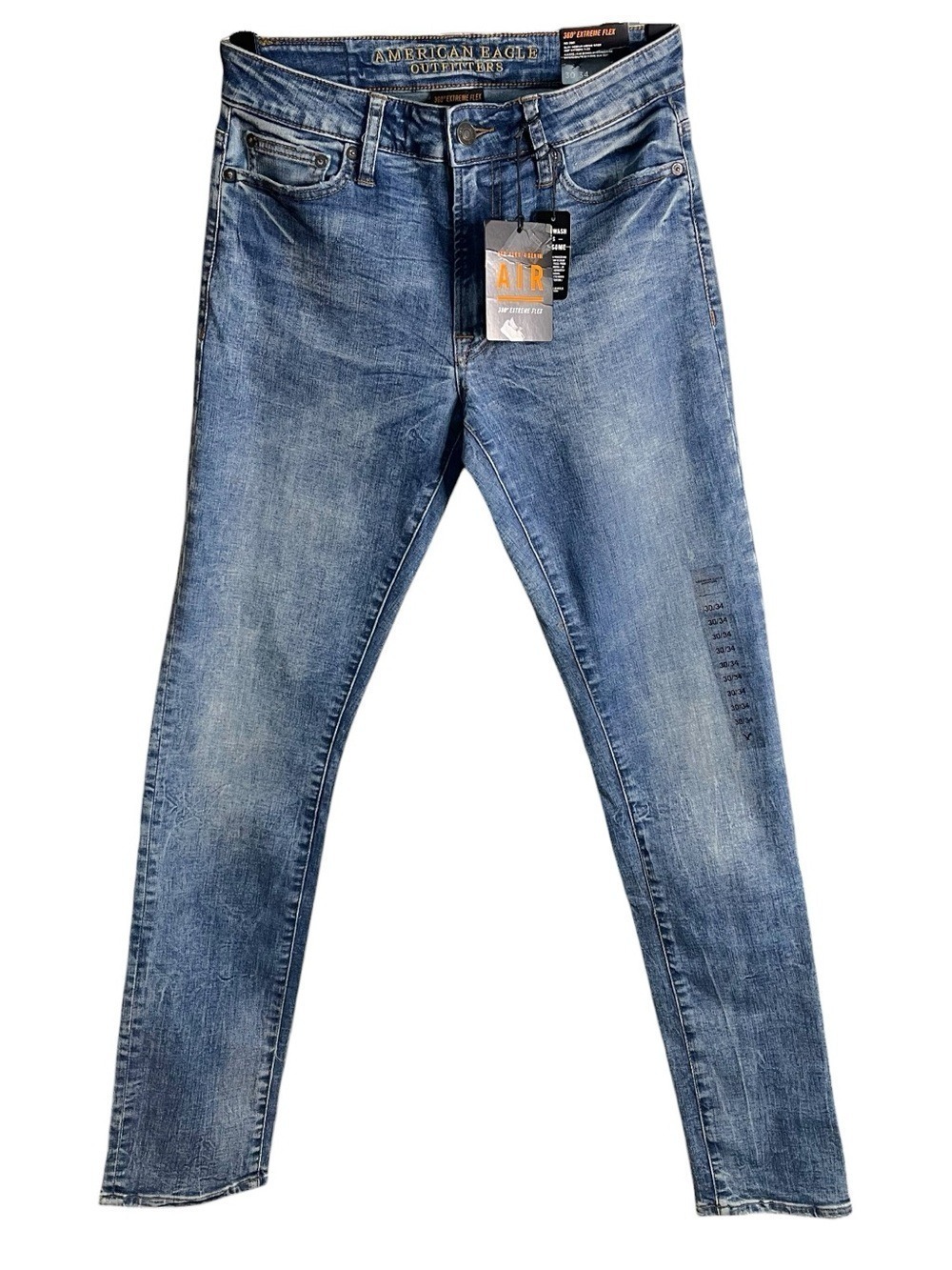 American Eagle 360 Extreme Flex Slim 30x34 Med Indigo Wash
